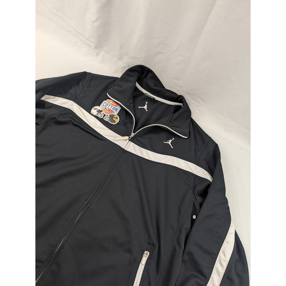 Jordan Zip Jacket Cotton Bowl Oklahoma State Missouri Tigers Men's Medium Black